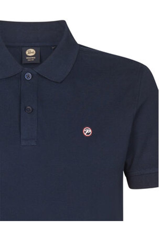Petrol Industries Polo M-ROS-POL002 Granatowy Regular Fit. Typ kołnierza: polo. Kolor: niebieski. Materiał: bawełna