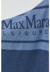 Max Mara Leisure poncho wełniane. Kolor: niebieski. Materiał: wełna #5