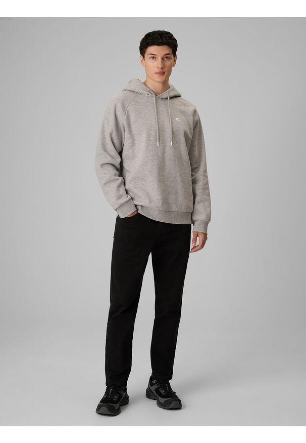 4f - 4F Spodnie casual męskie - czarne XXL. Okazja: na co dzień. Kolor: czarny. Materiał: materiał, tkanina. Styl: casual