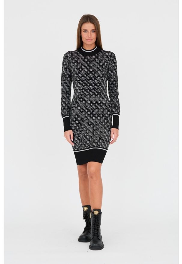 Guess - GUESS Czarna damska sukienka, Rozmiar M. Okazja: na co dzień. Kolor: czarny. Styl: casual