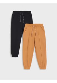 Sinsay - Spodnie dresowe 2 pack - pomarańczowy. Kolor: pomarańczowy. Materiał: dresówka. Długość: długie #1