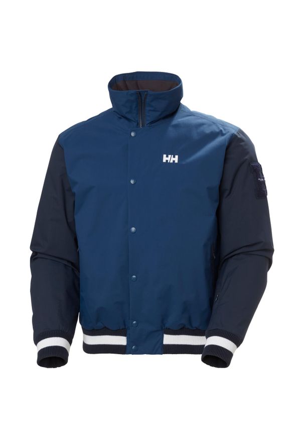 Kurtka narciarska Helly Hansen Apres Varsity. Kolor: niebieski. Sezon: zima. Sport: narciarstwo