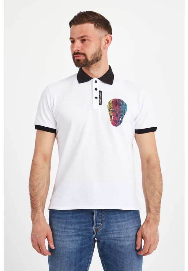 Koszulka polo Just Cavalli z aplikacjami, polo, na co dzień, casualowa