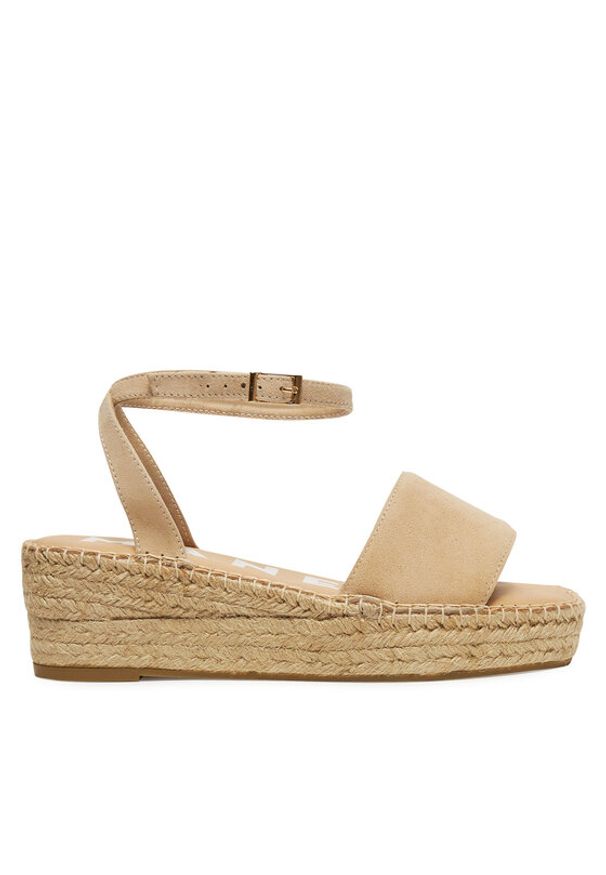 Manebi Espadryle M 1.1 WJ Beżowy. Kolor: beżowy. Materiał: zamsz, skóra