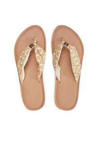 TOMMY HILFIGER - Tommy Hilfiger Japonki Th Emblem Elevated Beach Sandal FW0FW07847 Beżowy. Kolor: beżowy