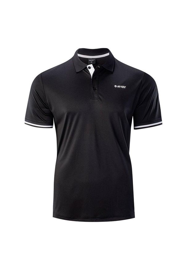 Hi-tec - Męska Koszulka Polo Helsi. Typ kołnierza: polo. Kolor: czarny, biały, wielokolorowy. Sport: turystyka piesza