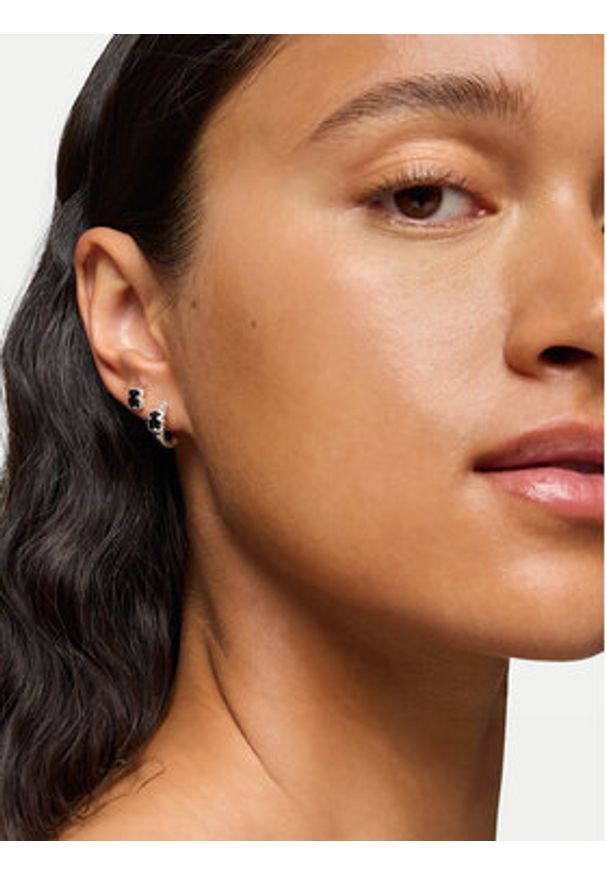 Tous - TOUS Kolczyki Icon Color 1004287200 Czarny. Materiał: srebrne. Kolor: czarny