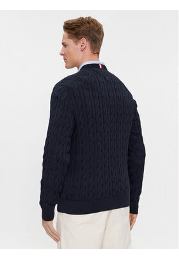 TOMMY HILFIGER - Tommy Hilfiger Sweter MW0MW33132 Granatowy Relaxed Fit. Kolor: niebieski. Materiał: bawełna