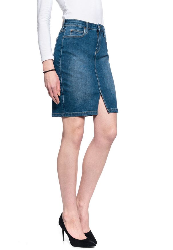 Lee - DAMSKA SPÓDNICA JEANSOWA LEE PENCIL SKIRT L38GQDBE 112108191. Materiał: jeans