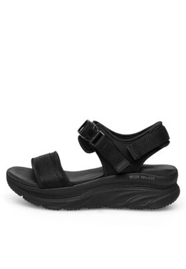 skechers - Skechers Sandały D'LUX WALKER 119824 BBK Czarny. Kolor: czarny. Materiał: materiał