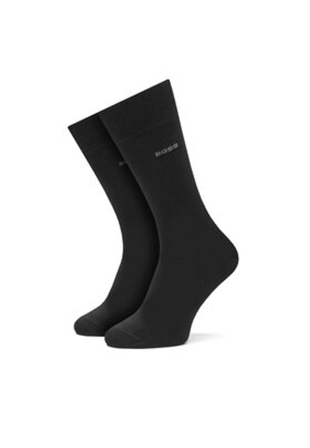 BOSS Zestaw 2 par wysokich skarpet męskich 2P RS Tom 50534901 Czarny. Kolor: czarny. Materiał: bawełna, materiał