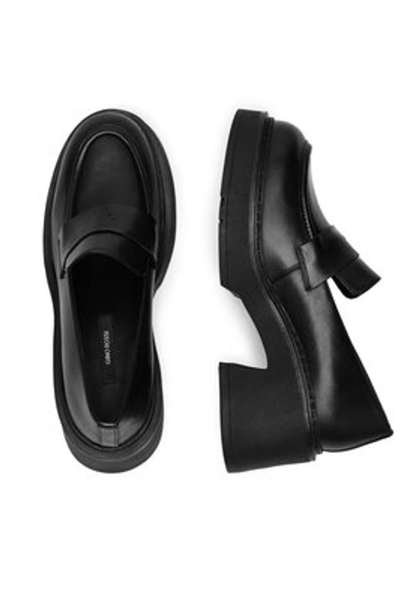 Gino Rossi - GINO ROSSI Loafersy DOROTA-01W1-001 Czarny. Kolor: czarny. Materiał: skóra