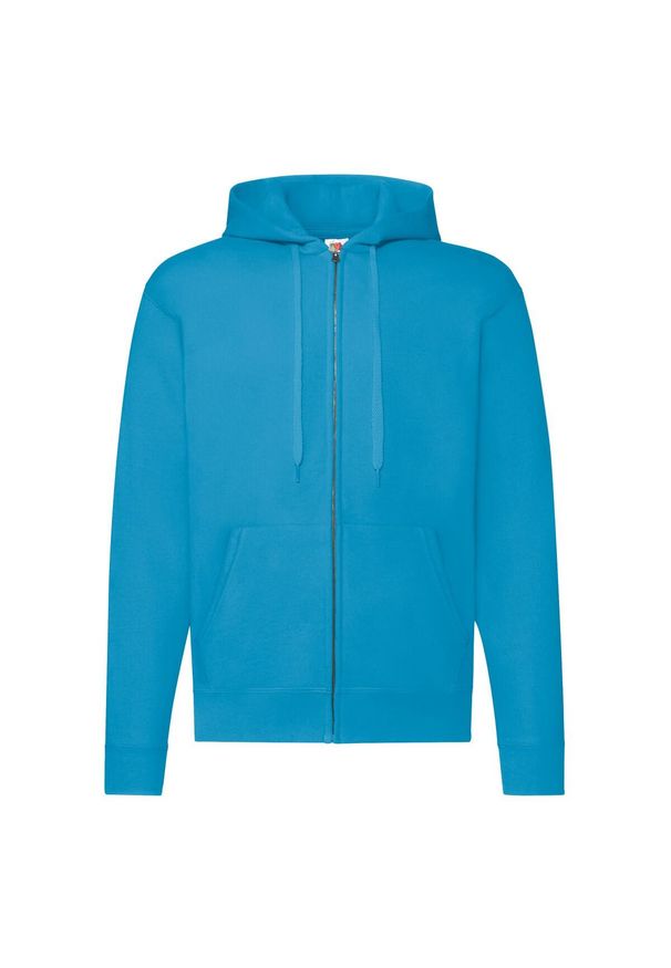 FRUIT OF THE LOOM - Klasyczna Kurtka Z Kapturem Dla Dorosłych Unisex. Typ kołnierza: kaptur. Kolor: niebieski