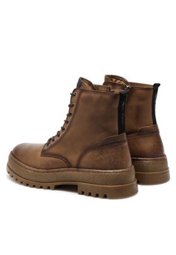 Pepe Jeans Trapery PMS50258 Brązowy. Kolor: brązowy. Materiał: skóra