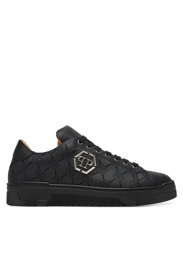 Philipp Plein - PHILIPP PLEIN Sneakersy PAES USC0770 Czarny. Kolor: czarny. Materiał: skóra