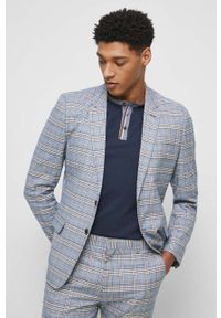 medicine - Medicine marynarka męska kolor niebieski. Kolor: niebieski. Materiał: tkanina. Styl: klasyczny #7