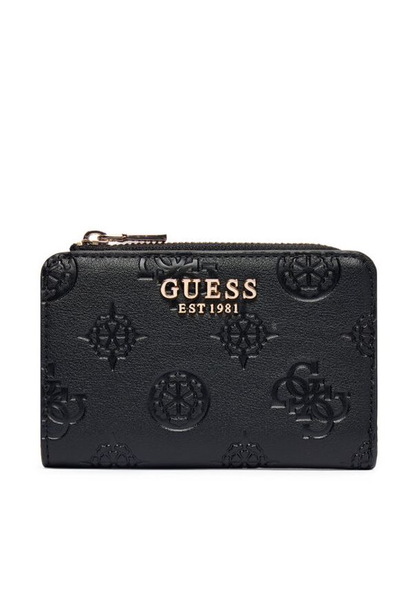 Guess Mały Portfel Damski Laurel II Slg SWPD74 59156 Czarny. Kolor: czarny. Materiał: skóra