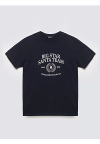 Big-Star - Koszulka męska z nadrukiem granatowa Marr 403. Kolor: niebieski. Materiał: dzianina, bawełna, materiał. Wzór: nadruk. Sezon: zima. Styl: wizytowy, klasyczny, elegancki #3