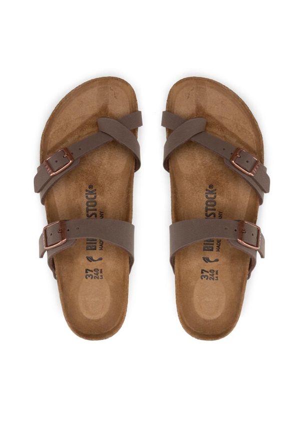 Birkenstock Japonki Mayari 0071063 Brązowy. Kolor: brązowy. Materiał: skóra