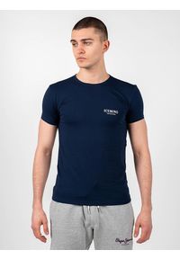 Iceberg T-shirt "C-neck" | ICE1UTS01 | Mężczyzna | Granatowy. Kolor: niebieski. Materiał: bawełna, elastan. Wzór: nadruk #5
