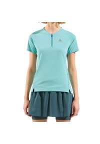 Koszulka do biegania damska Odlo X-Alp 1/2 Zip. Kolor: zielony. Materiał: poliester
