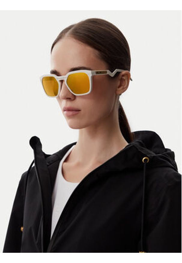 Oakley Okulary przeciwsłoneczne Hstn Sq 0OO9533 95330754 Biały. Kolor: biały