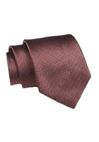 Chattier - Krawat Klasyczny, Brązowy, Miedziany w Drobny Rzucik, Męski, Szeroki 8 cm, Elegancki -CHATTIER. Kolor: brązowy, wielokolorowy, beżowy. Materiał: poliester. Styl: klasyczny, elegancki