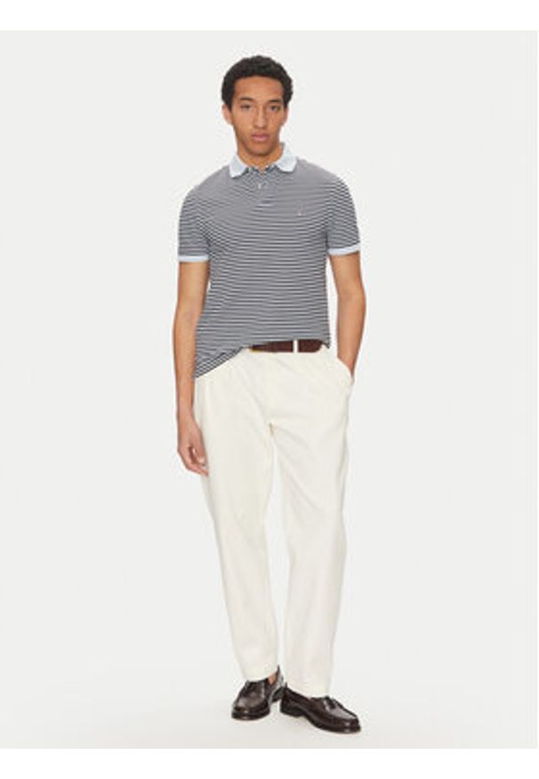 TOMMY HILFIGER - Tommy Hilfiger Polo 1985 MW0MW17770 Granatowy Regular Fit. Typ kołnierza: polo. Kolor: niebieski. Materiał: bawełna
