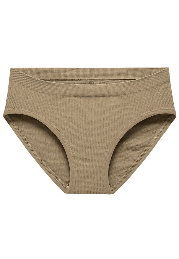 Intica - Figi prążkowane z elastyczną talią Reglindis. Kolor: brązowy. Materiał: prążkowany. Wzór: prążki