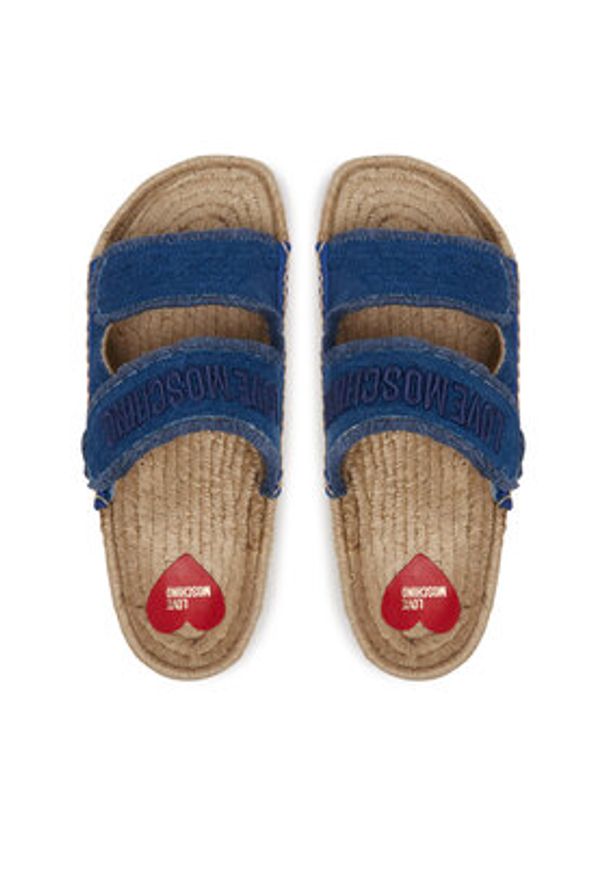 Love Moschino - LOVE MOSCHINO Espadryle JA28383G0MJO5700 Niebieski. Kolor: niebieski. Materiał: materiał