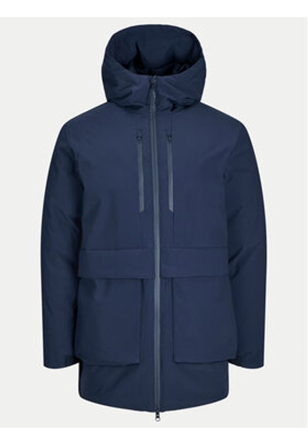 Jack & Jones Parka Charlie 12267141 Granatowy Regular Fit. Kolor: niebieski. Materiał: syntetyk