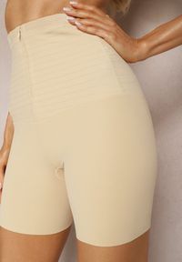 Renee - Beżowe Modelujące Majtki Gorsetowe z Wysokim Stanem Emineria. Stan: podwyższony. Kolor: różowy. Materiał: jeans #3