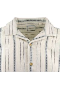 Weekendowa Koszula Męska - Brave Soul - Ecru w Paski. Kolor: beżowy, wielokolorowy, brązowy. Materiał: wiskoza, bawełna, poliester. Wzór: paski. Styl: sportowy #2