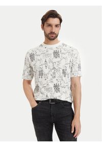 Karl Lagerfeld - KARL LAGERFELD T-Shirt 755139 563224 Biały Regular Fit. Typ kołnierza: dekolt w karo. Kolor: biały. Materiał: bawełna #1