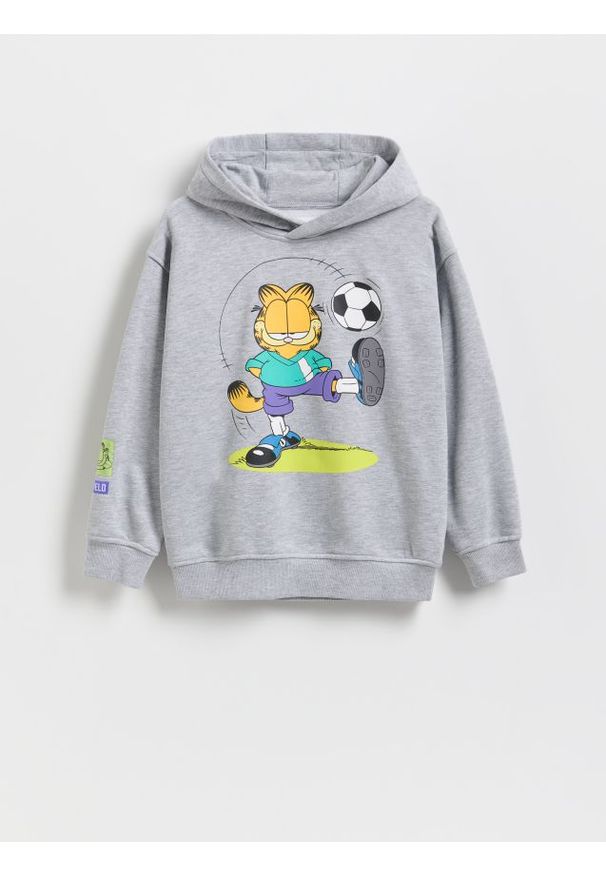 Reserved - Bluza GARFIELD - jasnoszary. Kolor: szary. Materiał: bawełna, dzianina