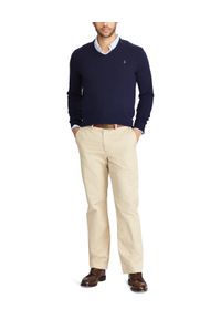 Ralph Lauren - RALPH LAUREN - Sweter z wełny merino. Kolor: niebieski. Materiał: wełna. Wzór: haft, aplikacja. Styl: klasyczny #5