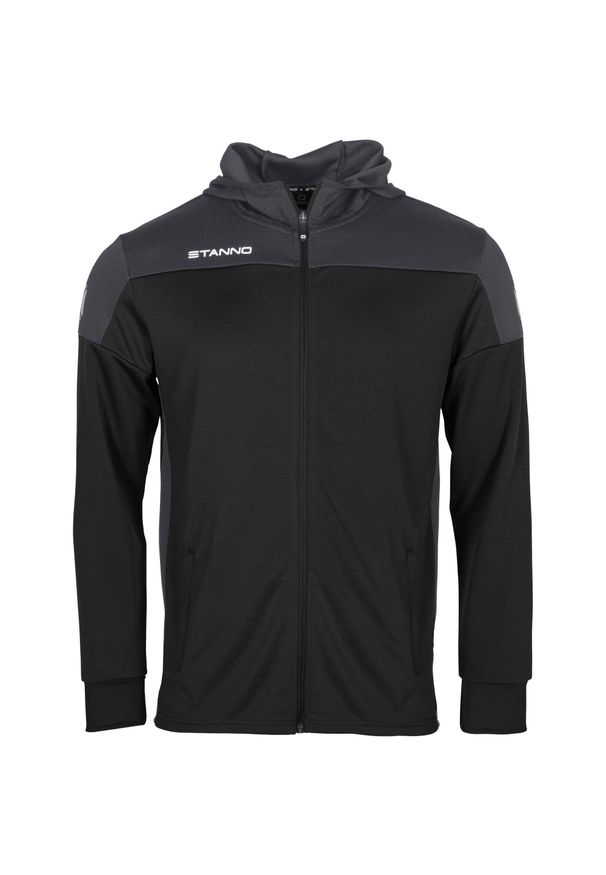 STANNO - Bluza dresowa z kapturem i zamkiem błyskawicznym Stanno Pride. Typ kołnierza: kaptur. Kolor: czarny. Materiał: dresówka