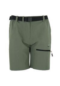 PEAK MOUNTAIN - Szorty z paskiem dla kobiet Peak Mountain. Kolor: zielony. Sport: turystyka piesza #1