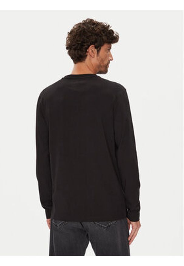 TOMMY HILFIGER - Tommy Hilfiger Longsleeve Stack MW0MW41293 Czarny Regular Fit. Kolor: czarny. Materiał: bawełna. Długość rękawa: długi rękaw