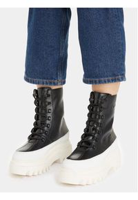 Calvin Klein Jeans Botki Flatform Lace Up Boot Lth YW0YW01110 Czarny. Kolor: czarny. Materiał: skóra #2