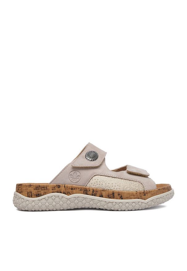 Klapki Rieker. Kolor: beżowy