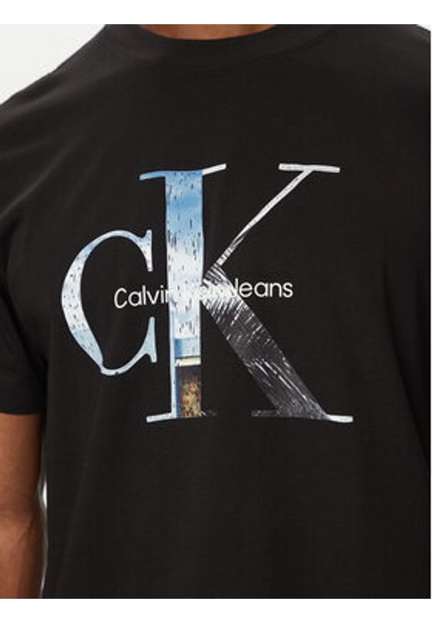 Calvin Klein Jeans T-Shirt Photo Monogram J30J327483 Czarny Regular Fit. Kolor: czarny. Materiał: bawełna