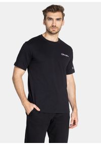 Koszulka męska Champion Organic Cotton Blend Small Script Logo T-Shirt (216480-KK001). Kolor: czarny. Materiał: materiał #1
