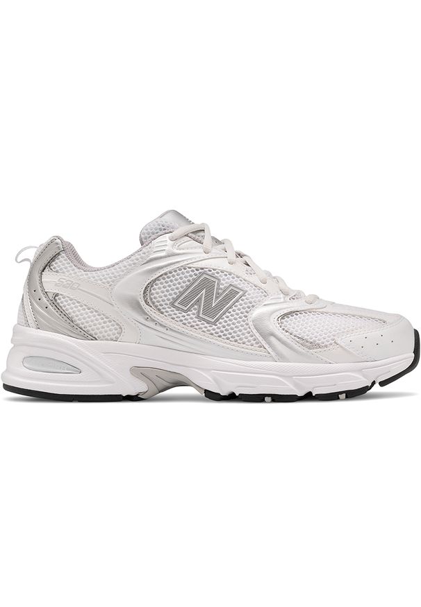 Buty unisex New Balance MR530EMA – białe. Okazja: na co dzień. Kolor: biały. Materiał: skóra, syntetyk, materiał. Szerokość cholewki: normalna. Sezon: lato