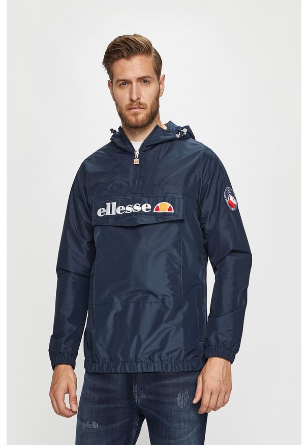 Ellesse - Kurtka. Okazja: na co dzień. Typ kołnierza: kaptur. Kolor: niebieski. Materiał: poliester, materiał. Styl: casual