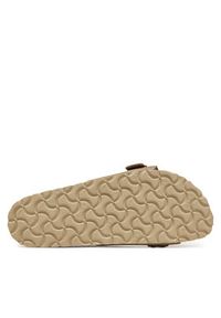 Birkenstock Klapki Oita Braided 1028056 Brązowy. Kolor: brązowy. Materiał: skóra, zamsz #3