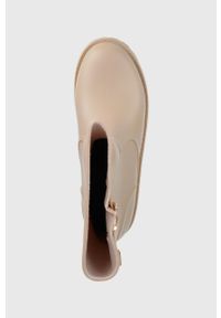 Answear Lab kalosze damskie kolor beżowy. Nosek buta: okrągły. Kolor: beżowy. Materiał: materiał, guma. Wzór: gładki. Styl: wakacyjny #5