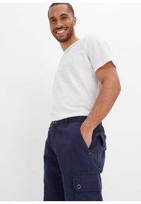 bonprix - Bermudy bojówki z czystej bawełny, regular fit. Kolor: niebieski. Materiał: bawełna #3