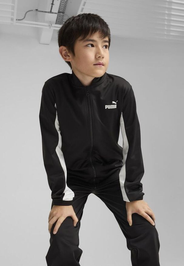 Puma - Młodzieżowy dres Poly Baseball PUMA Black. Kolor: zielony, wielokolorowy, czarny, brązowy. Materiał: dresówka. Styl: młodzieżowy