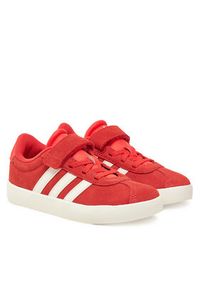 Adidas - adidas Sneakersy VL Court 3.0 JH6314 Czerwony. Kolor: czerwony. Materiał: skóra, zamsz #5